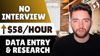 ⬆️$58HOUR No Interview Remote Data Entry & Research Jobs No Experience  Work from Home