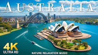 FLYING OVER AUSTRALIA 4K UHD Beautiful Nature Scenery with Relaxing Music  4K VIDEO ULTRA HD