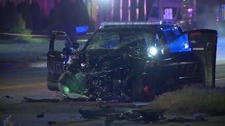 SCENE VIDEO Two dead two hospitalized in crash involving police in Warren