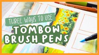 How to use Tombow Brush Pens Three ways to use them in your sketchbook 