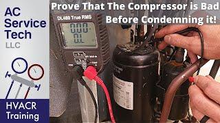 Testing if an HVACR Compressor is Shorted to Ground Open or Overload Tripped