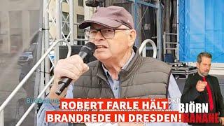 Robert Farle hält Brandrede in Dresden