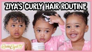 Ziyas HAIR ROUTINE  Toddler Curly Hair Tutorial