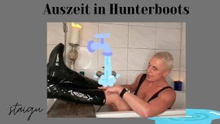 Glückliche Auszeit in Hunterboots