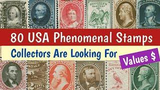 Most Expensive Stamps USA - Part 2  80 Rare Valuable American Phenomenal Stamps