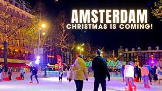 AMSTERDAM CHRISTMAS IS COMING  AMSTERDAM EVENING WALK - Amsterdam Amstel - Rembrandtplein