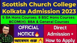 Calcutta University UG Admission 2023 CU Notice WB College Admission 2023 Scottish church College