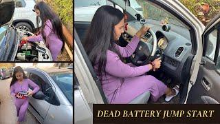 Dead Battery Jumpstart  How to jumpstart the car  Car trouble