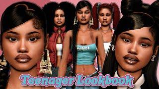 Teenager Lookbook + CC Folder  Sims 4 Create a Sim