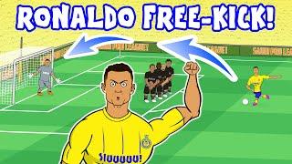 RONALDO FREE-KICK How did he score that goal? Al-Nassr 2-1 Damac