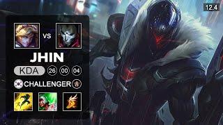 Jhin ADC vs Ezreal - KR Challenger - Season 12 Patch 12.4