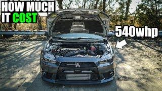 How much it cost to build my 540whp Evo X GSR