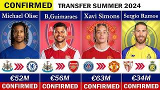 New CONFIRMED and RUMOUR Summer Transfers 2024  Sergio Ramos Bruno Guimaraes Xavi Simons