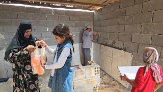 Tiling the kitchen next to the cave the hope of the grandmother and two orphans multiplied