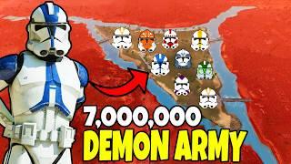 Can Every CLONE LEGION Hold ISLAND BRIDGE FORTRESS vs 7000000 DEMONS? - UEBS 2 Star Wars Mod