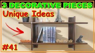 3 UNIQUE WOODEN DECORATIVE PIECES IDEAS VIDEO #41 #wooden #woodworking #woodendiy #woodencrafts