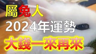 屬兔之人，2024年運勢如何？屬兔人會有貴人出現嗎？屬兔人迎來哪些大變，屬兔人在2024年的運勢中，屬兔人這份善良，屬兔人默默地付出，屬兔人日子會好起來，屬兔人2024年是充滿喜事的一年，十二生肖兔