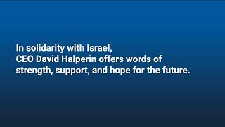 Message of Solidarity With Israel From CEO David Halperin