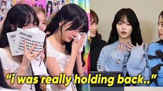 Eunchae breaks down in tears on her LAST DAY on Music Bank Le sserafim members surprised her