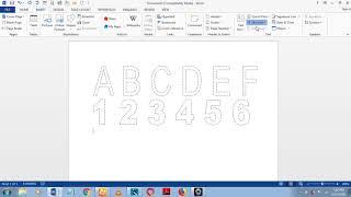 how to make dashed letters and number tracing in microsoft word 2013 by using wordart