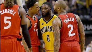 Jeff Teague talks about Demar Derozan and Pj Tucker going at Lance Stephenson