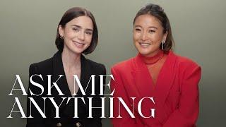 Lily Collins & Ashley Park Rank ‘Emily in Paris’ Love Interests  Ask Me Anything  ELLE