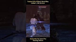 Fastest Kill of Black Hand Riku Lethal + No Damage  #ghostoftsushimagameplay #shorts