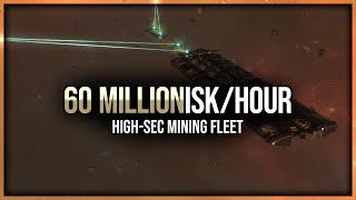 Eve Online - 60 Million+ ISKHour - High-Sec Fleet Mining