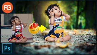 How to edit baby photos in Photoshop tutorial  baby photo editing  Patel Graphics