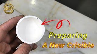 Fast & Easy Way to Prepare Your Crucible for Casting  Gold Melting Trick  Gold Recovery