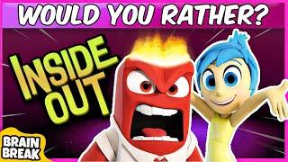 Inside Out Would You Rather? Workout  Brain Breaks For Kids  Just Dance  Danny GoNoodle