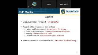 158th Meeting of the PFBC Board of Commissioners - April 29 2024