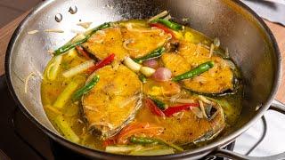 Ikan Tenggiri Masak Cuka cukup rasa masam pedas.