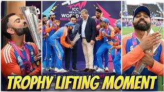 Rohit Sharma Lifting Trophy Celebration  India Vs South Africa Final Highlights 2024