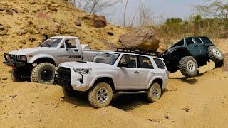 Rc Toyota 4Runner HG4-52 off Road test with Rc Jeep Wrangler  Austar 8560 and Wpl c24