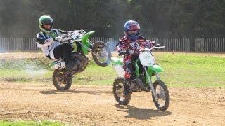 New Kawasaki KX65 and a surprise from Lee Bowers for Lottie Trenchard