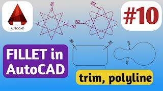 Fillet command in AutoCAD  How to use fillet command in AutoCAD  Using fillet command in AutoCAD