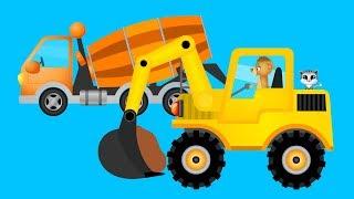 Excavator at construction site - Fairy tales for children