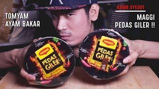 ASMR  MAGGI PEDAS GILER  TOMYAM & AYAM BAKAR EATING SOUND