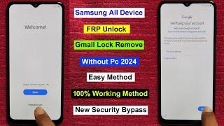 New Method 2024 Samsung All Model Frp Bypass Android 11121314  Gmail Account Remove Without Pc