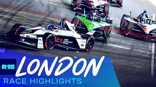 CHAOS in London as NEW Champion crowned  2023 Hankook London E-Prix - Race Highlights