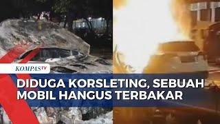 Detik Detik Mobil Terbakar di Grogol Jakbar 3 Penumpang Selamat