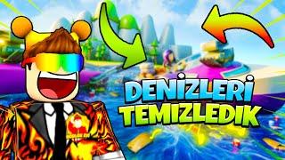 DENİZ TEMİZLEME ROBOTU İLE DENİZ TEMİZLEDİK?  Sea Cleaning Simulator  Roblox Türkçe