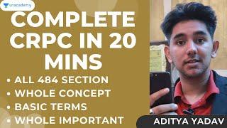 CRPC in 20 Minutes  CLAT  Complete Video  Criminal Procedure Code 1973  Aditya Yadav