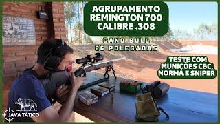 Agrupamento Fuzil Remington 700 calibre 308. Munição CBC Norma e Sniper 168 e 175 grains