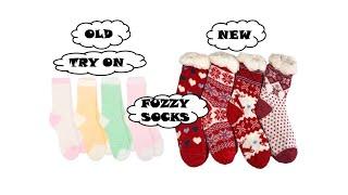 TRY ON FUZZY FLUFFY SOCKS REVIEW COLLECTION