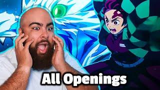 THESE OPENINGS ARE INSANE Demon Slayer Opening 1-4 Reaction