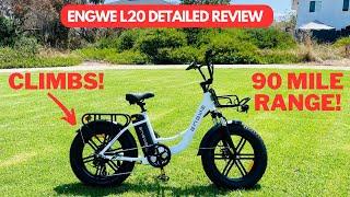 This FUN ebike Has a 90 Mile Range & Climbs Steep Hills ENGWE L20