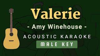 Valerie - Amy Winehouse Acoustic Karaoke  Male Key