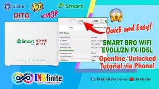 Smart Bro Home WiFi Evoluzn FX-ID5L Openline  Unlocked Tutorial via Phone 2024  INKfinite